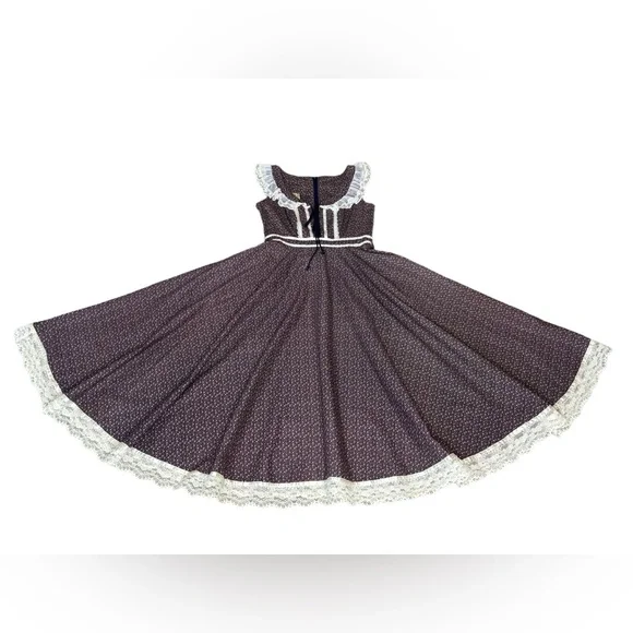 GUNNE SAX by Jessica Vintage Rare Purple Floral Prairie Dress Size 13 Sleeveless - Picture 13 of 15